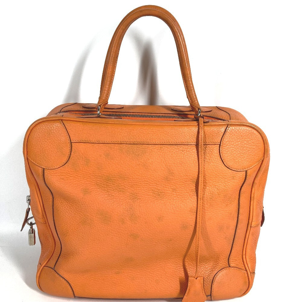 HERMES Omnibus MM Boston Bag, Omnibus MM, Tote Bag, Handbag, Leather, Unisex, Orange