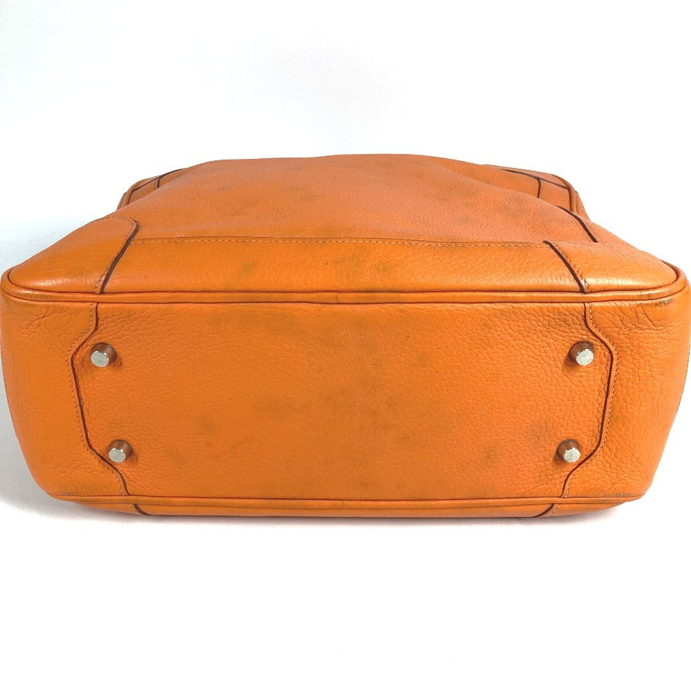 HERMES Omnibus MM Boston Bag, Omnibus MM, Tote Bag, Handbag, Leather, Unisex, Orange