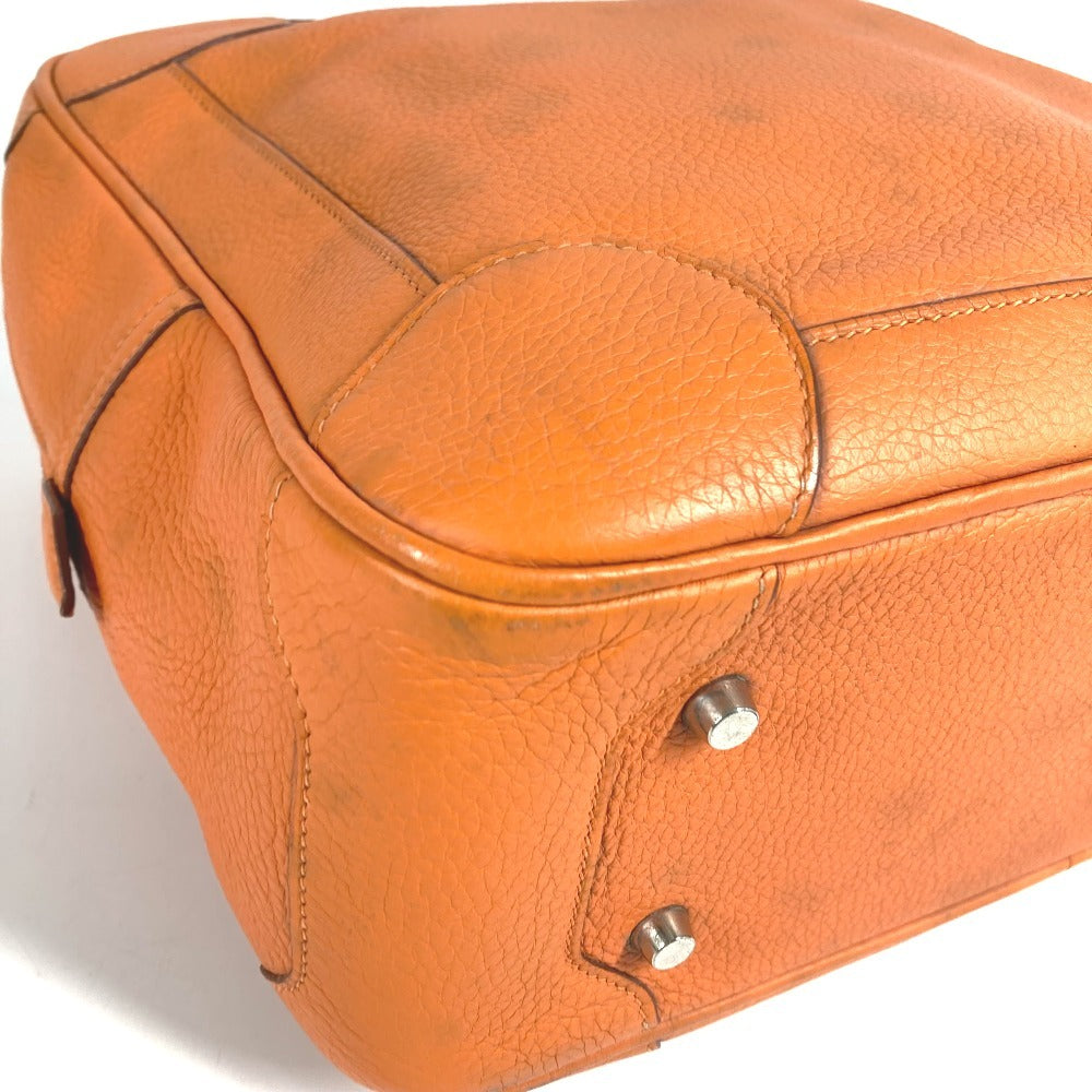 HERMES Omnibus MM Boston Bag, Omnibus MM, Tote Bag, Handbag, Leather, Unisex, Orange