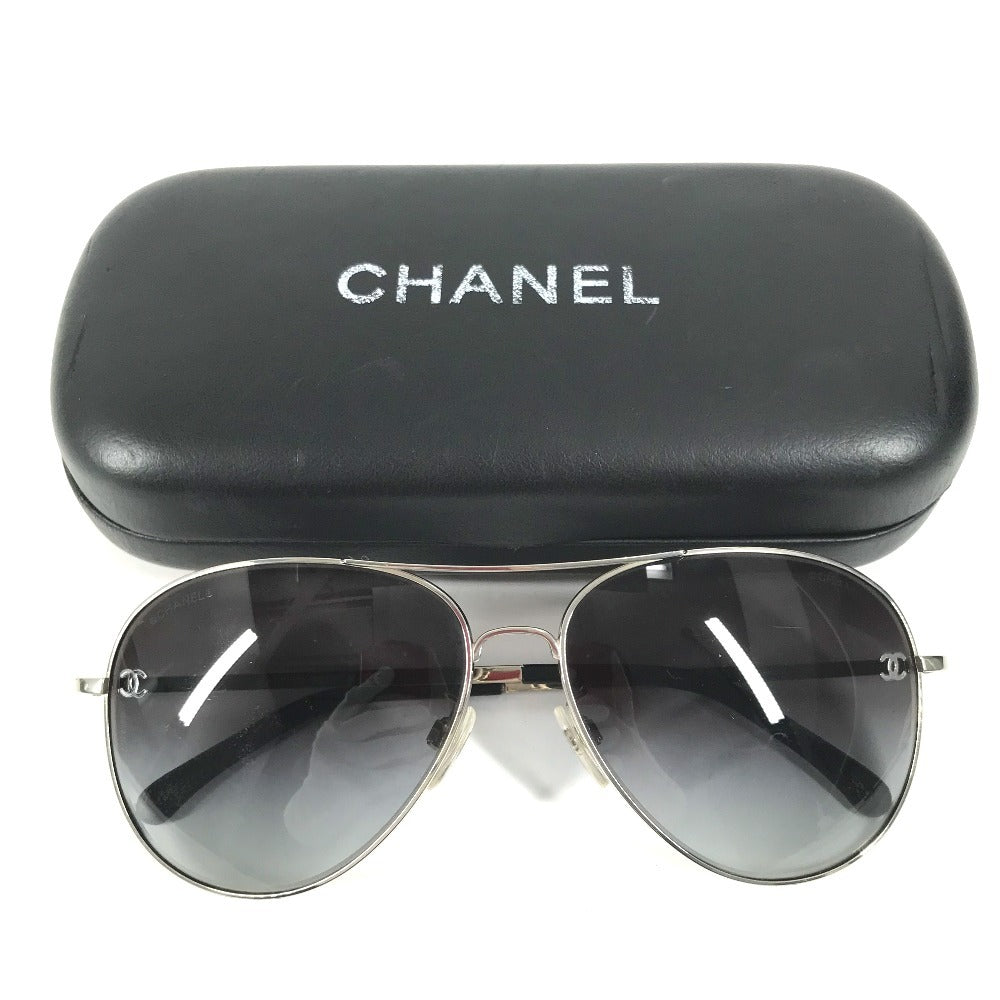 CHANEL 4189-T แว่นกันแดดโลโก้ CC ทรงหยดน้ำ, โคโค่มาร์ก, แว่นตา, แว่นสายตา, แว่นกันแดดโลหะ, ยูนิเซ็กซ์, สีดำ