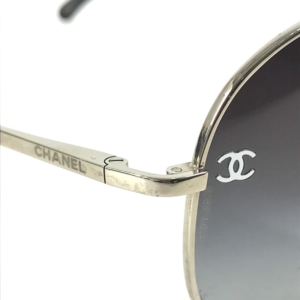 CHANEL 4189-T แว่นกันแดดโลโก้ CC ทรงหยดน้ำ, โคโค่มาร์ก, แว่นตา, แว่นสายตา, แว่นกันแดดโลหะ, ยูนิเซ็กซ์, สีดำ