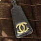 CHANEL ラウンドハンドル CC ココマーク ロゴ キルティング マトラッセ カバン ハンドバッグ ベロア レディース ブラウン