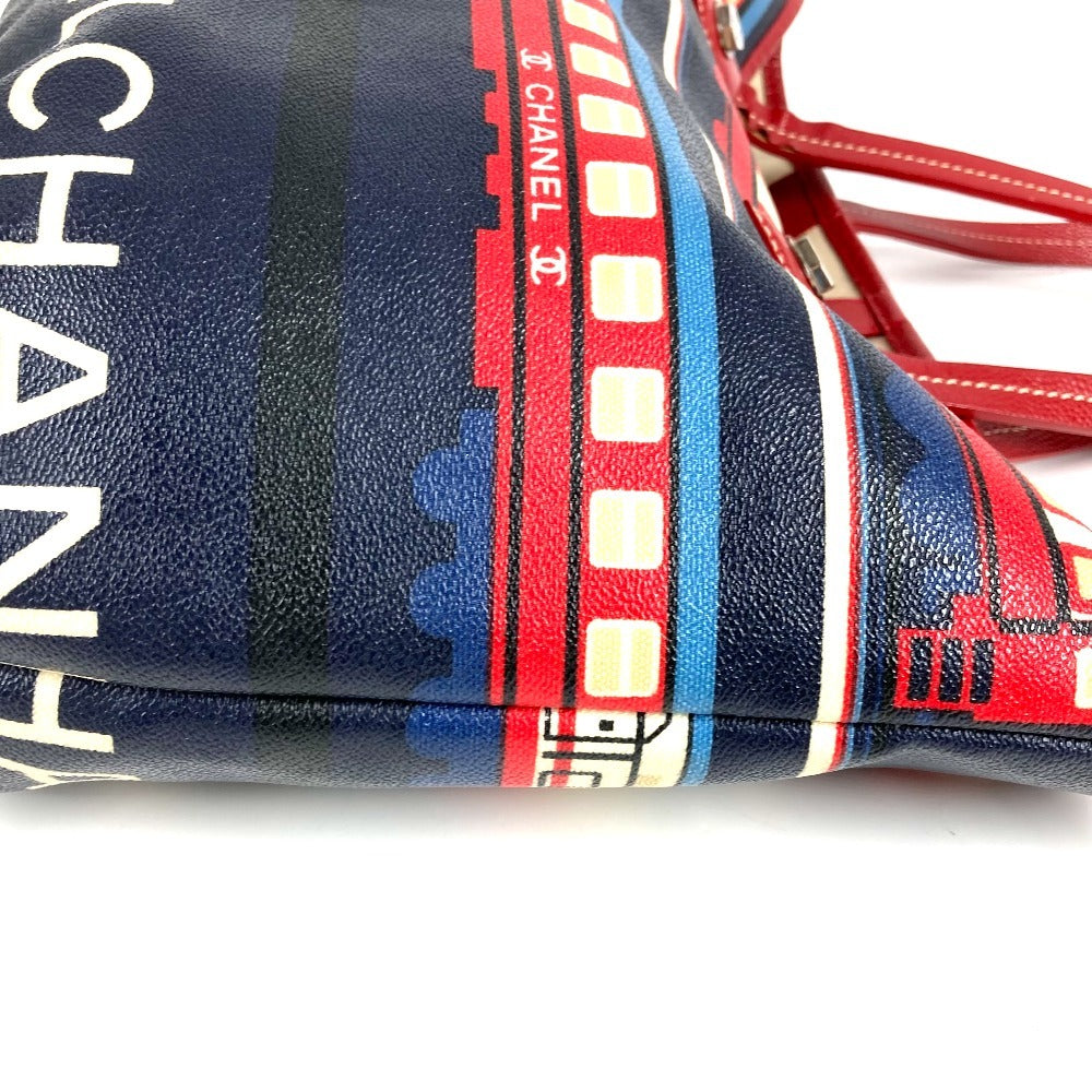 CHANEL セントラルステーション 肩掛け ショルダーバッグ カバン トートバッグ レザー/PVC レディース レッド