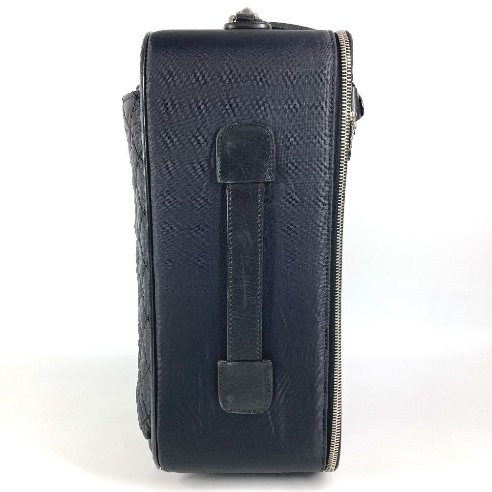 CHANEL A33107 パリ ニューヨークライン マトラッセ キルティング CC ロゴ ココマーク スーツケース 2輪 旅行バッグ キャリーバッグ レザー/ナイロン ユニセックス ブラック