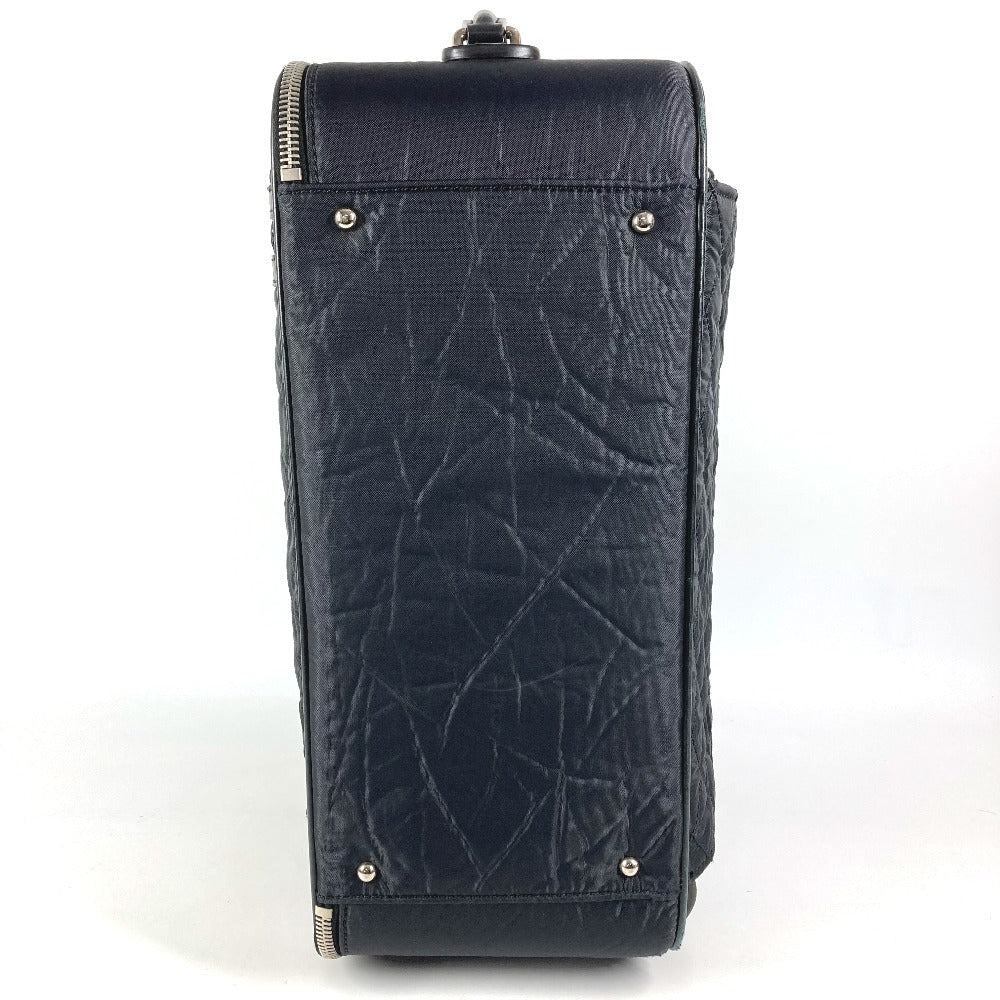 CHANEL A33107 パリ ニューヨークライン マトラッセ キルティング CC ロゴ ココマーク スーツケース 2輪 旅行バッグ キャリーバッグ レザー/ナイロン ユニセックス ブラック