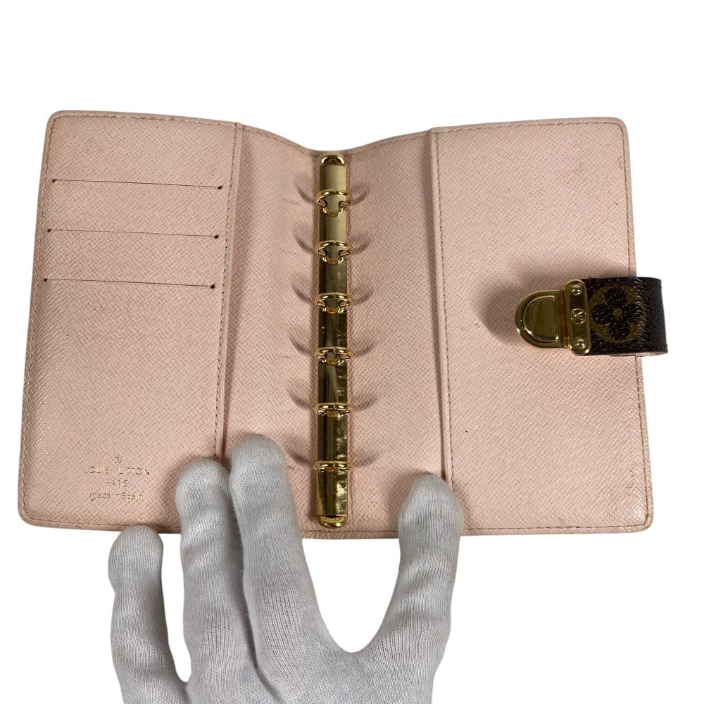 LOUIS VUITTON R21013 モノグラム アジェンダPM アジェンダ PM アジェンダコアラ システム手帳 ステーショナリー 手帳カバー モノグラムキャンバス ユニセックス ブラウン