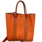 HERMES Garden File PM Vertical Tote Bag, Handbag, 2-Way Bag, Shoulder Bag, Leather/Canvas, Women's, Orange