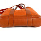 HERMES Garden File PM Vertical Tote Bag, Handbag, 2-Way Bag, Shoulder Bag, Leather/Canvas, Women's, Orange
