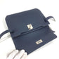 HERMES Kelly Depeche 25 Second Bag Pouch Bag Flap Clutch Bag Togo Unisex Navy