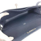 HERMES Kelly Depeche 25 Second Bag Pouch Bag Flap Clutch Bag Togo Unisex Navy