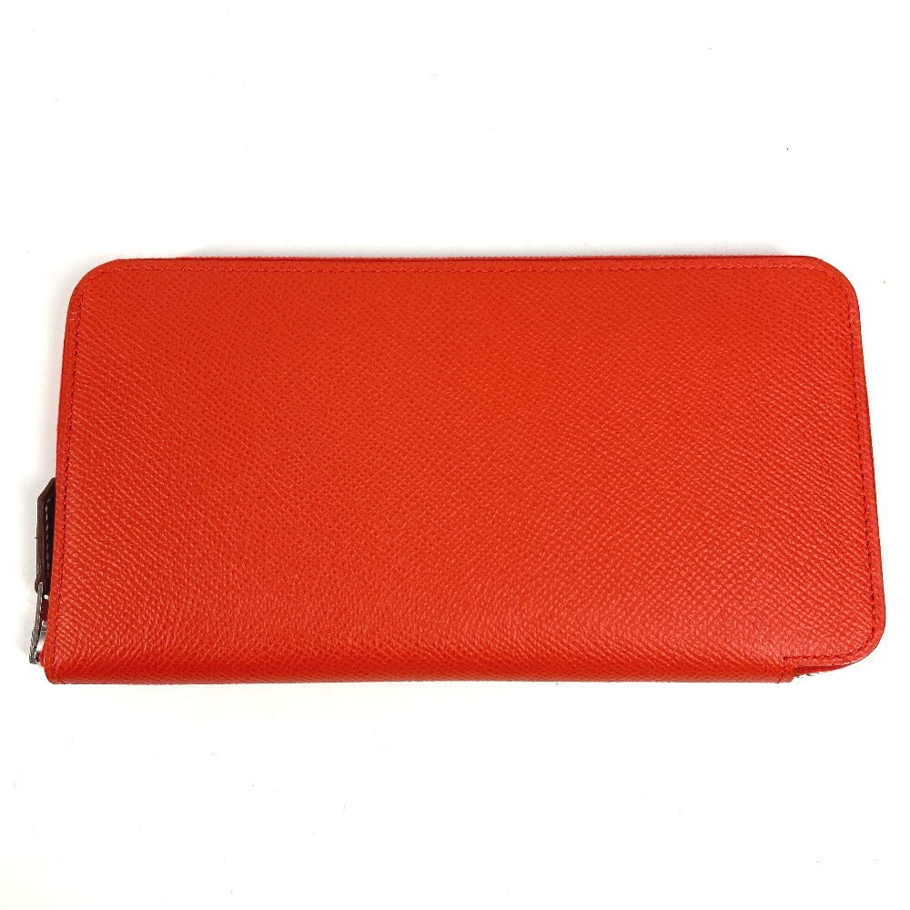 HERMES Azap Long Silk-in Wallet, Long Wallet with Round Zipper, Epson Women's Capucines, Orange