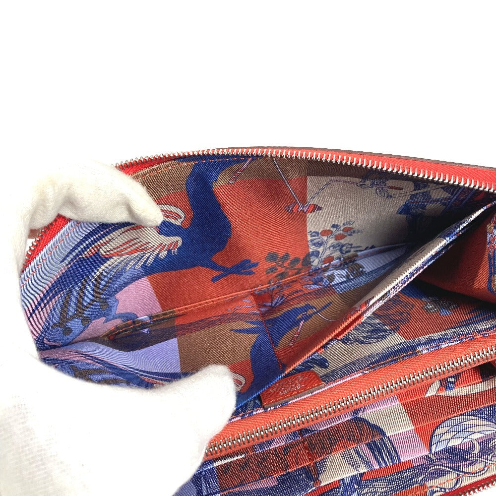 HERMES Azap Long Silk-in Wallet, Long Wallet with Round Zipper, Epson Women's Capucines, Orange