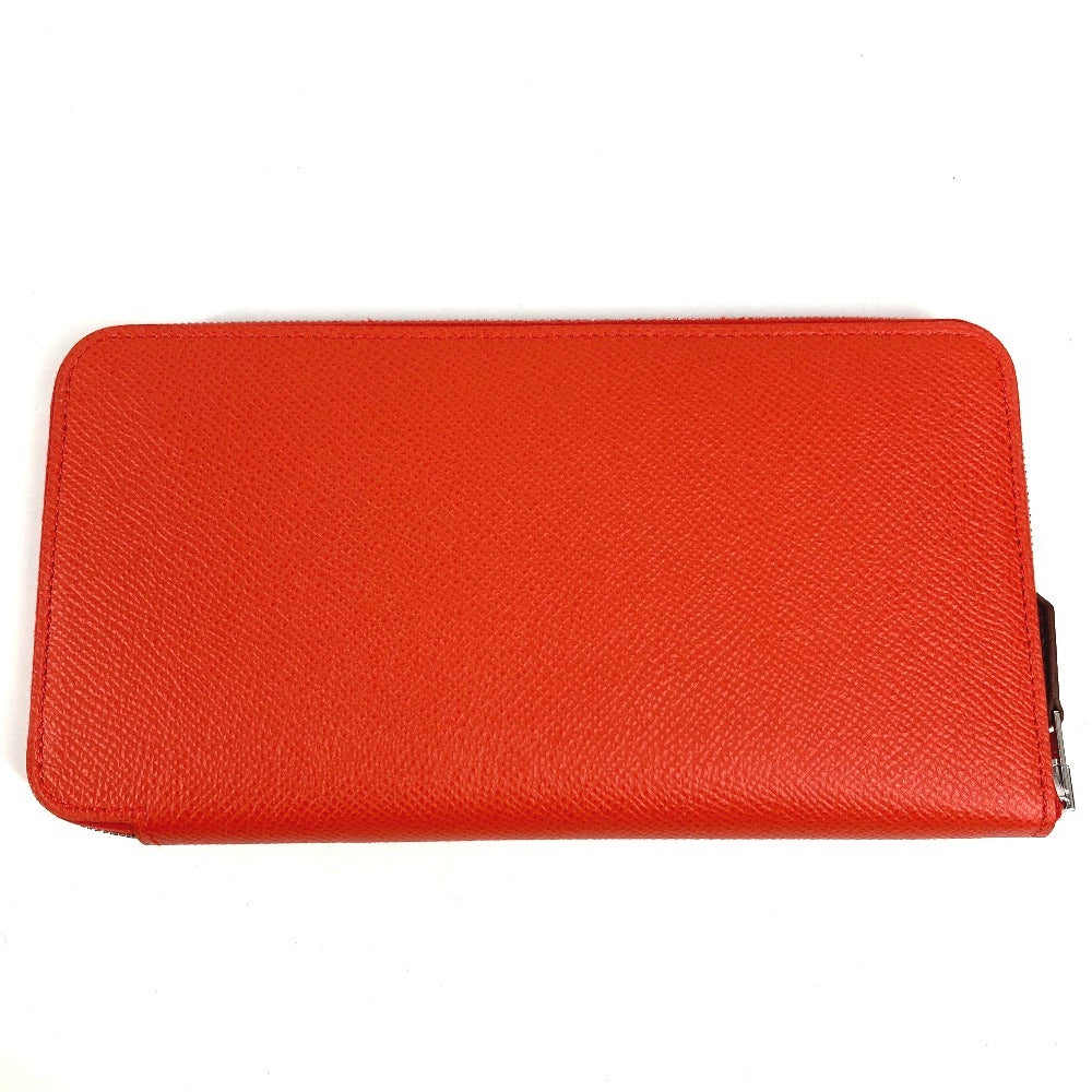 HERMES Azap Long Silk-in Wallet, Long Wallet with Round Zipper, Epson Women's Capucines, Orange