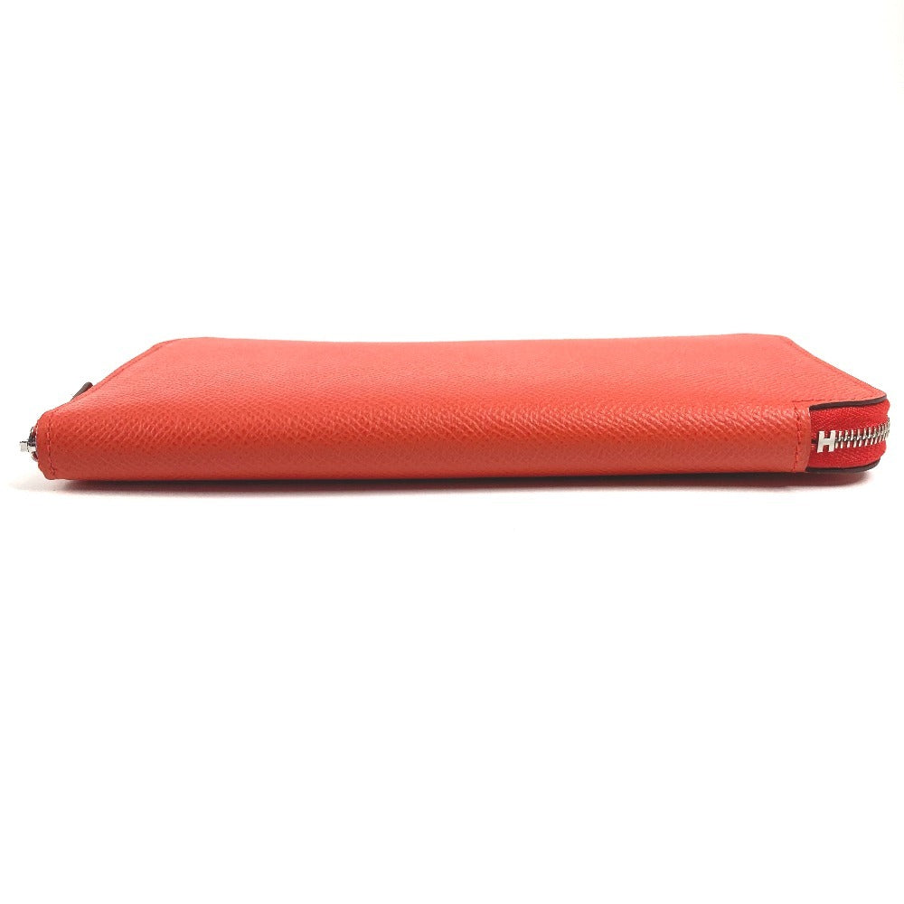 HERMES Azap Long Silk-in Wallet, Long Wallet with Round Zipper, Epson Women's Capucines, Orange