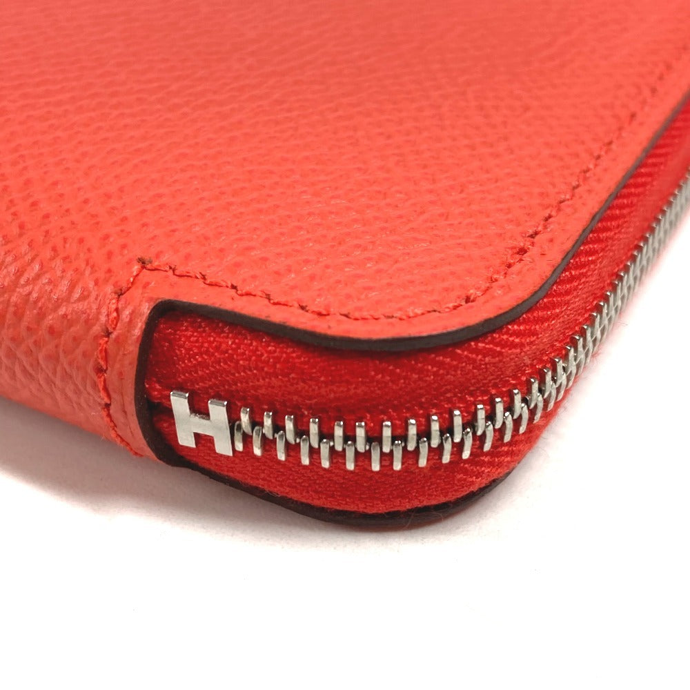 HERMES Azap Long Silk-in Wallet, Long Wallet with Round Zipper, Epson Women's Capucines, Orange