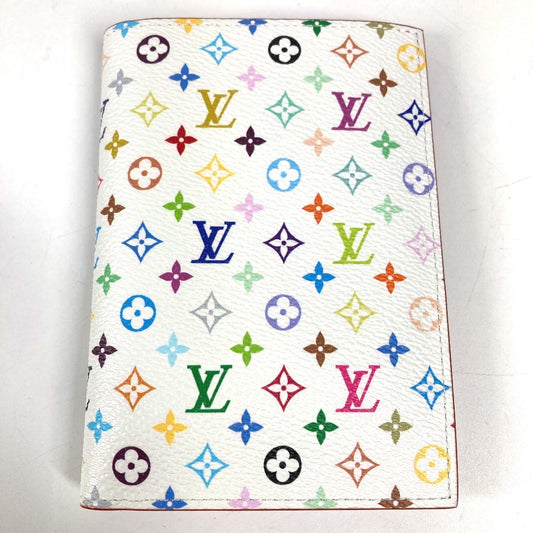 LOUIS VUITTON M14178 Monogram Multicolore by Takashi Murakami, LV x TM Passport Cover, Couverture Passport, Stationery Cover, Bi-fold Passport Case, Monogram Multicolore Canvas, Unisex, White
