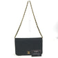 Vintage CHANEL CC Coco Mark Logo Quilted Matelasse Chain Bag, Cotton Flap Shoulder Bag, Women's, Black