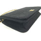 Vintage CHANEL CC Coco Mark Logo Quilted Matelasse Chain Bag, Cotton Flap Shoulder Bag, Women's, Black