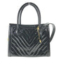 CHANEL Vintage V-Stitch 2-Way Bag, Coco Ball CC, Coco Mark Logo, Shoulder Bag, Handbag, Tote Bag, Patent Leather, Women's, Black