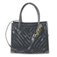 CHANEL Vintage V-Stitch 2-Way Bag, Coco Ball CC, Coco Mark Logo, Shoulder Bag, Handbag, Tote Bag, Patent Leather, Women's, Black