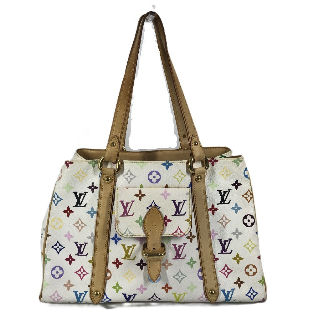 LOUIS VUITTON M40094 Monogram Multicolore Aurelia MM Shoulder Tote Bag in Monogram Multicolore Canvas, Women's, Brown and White