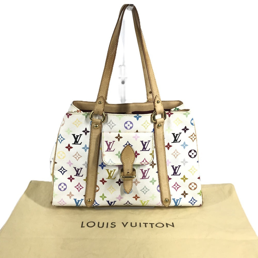 LOUIS VUITTON M40094 Monogram Multicolore Aurelia MM Shoulder Tote Bag in Monogram Multicolore Canvas, Women's, Brown and White