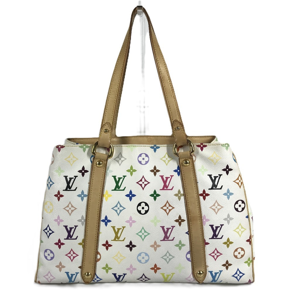LOUIS VUITTON M40094 Monogram Multicolore Aurelia MM Shoulder Tote Bag in Monogram Multicolore Canvas, Women's, Brown and White