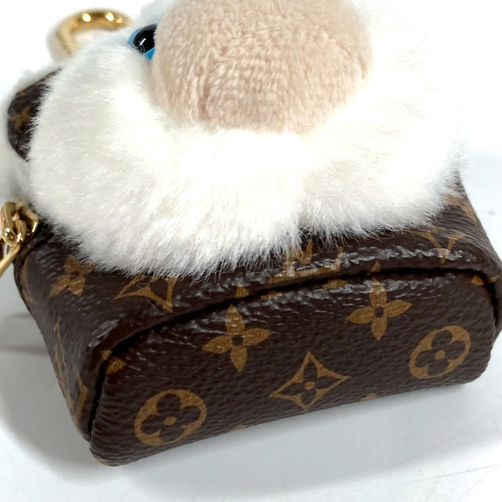 LOUIS VUITTON M02128 Monogram Fur Bag Charm Adorable Bear Bag Charm Bear Backpack Pouch Keychain Monogram Canvas Unisex Brown