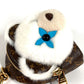 LOUIS VUITTON M02128 Monogram Fur Bag Charm Adorable Bear Bag Charm Bear Backpack Pouch Keychain Monogram Canvas Unisex Brown