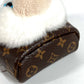 LOUIS VUITTON M02128 Monogram Fur Bag Charm Adorable Bear Bag Charm Bear Backpack Pouch Keychain Monogram Canvas Unisex Brown