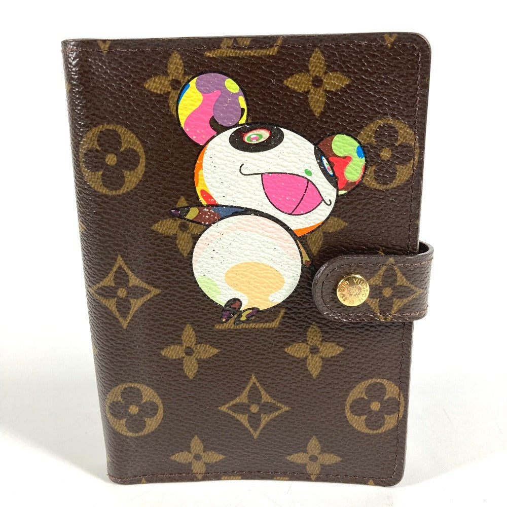 LOUIS VUITTON R20011 Monogram Panda Takashi Murakami Agenda PM System Planner, Stationery, Monogram Canvas, Unisex, Brown