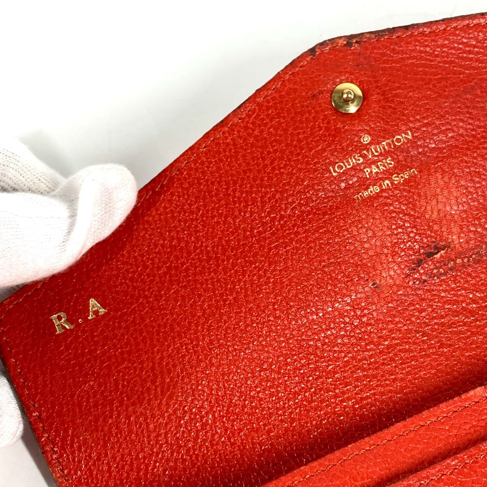 LOUIS VUITTON M60302 Monogram Empreinte Portefeuille Curieuse Bi-fold Flap Long Wallet with Coin Case, Monogram Empreinte Leather, Unisex, Orian Red