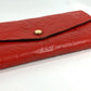 LOUIS VUITTON M60302 Monogram Empreinte Portefeuille Curieuse Bi-fold Flap Long Wallet with Coin Case, Monogram Empreinte Leather, Unisex, Orian Red