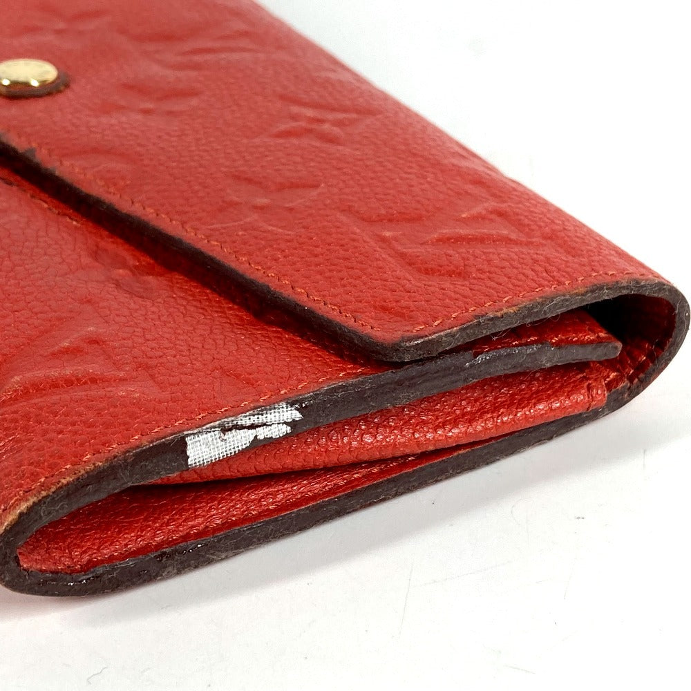 LOUIS VUITTON M60302 Monogram Empreinte Portefeuille Curieuse Bi-fold Flap Long Wallet with Coin Case, Monogram Empreinte Leather, Unisex, Orian Red