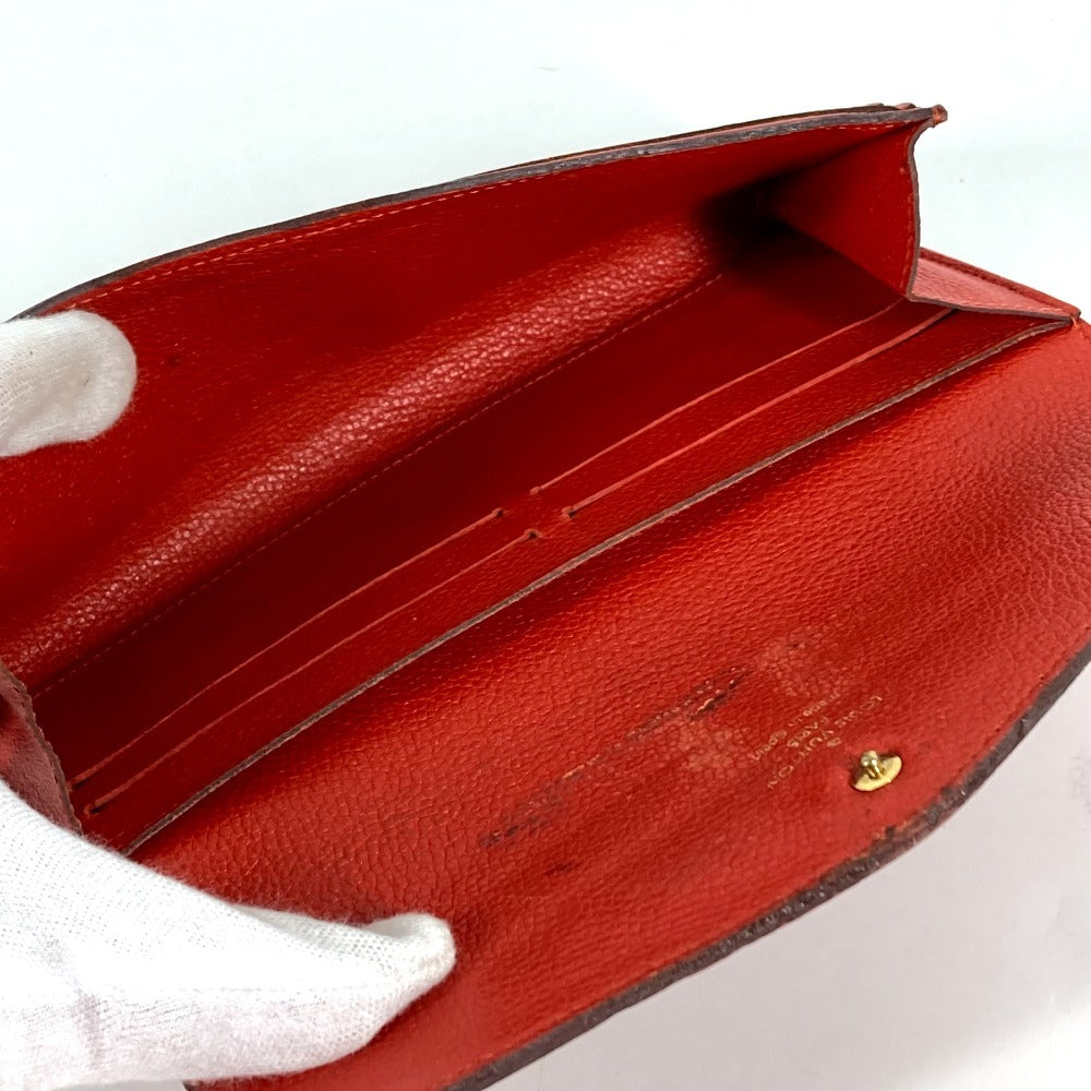 LOUIS VUITTON M60302 Monogram Empreinte Portefeuille Curieuse Bi-fold Flap Long Wallet with Coin Case, Monogram Empreinte Leather, Unisex, Orian Red