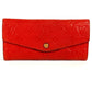 LOUIS VUITTON M60302 Monogram Empreinte Portefeuille Curieuse Bi-fold Flap Long Wallet with Coin Case, Monogram Empreinte Leather, Unisex, Orian Red