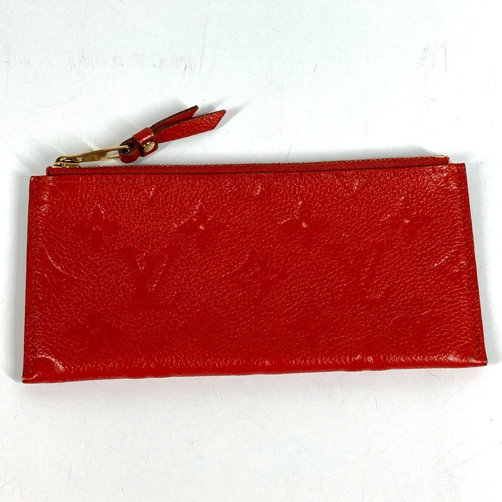 LOUIS VUITTON M60302 Monogram Empreinte Portefeuille Curieuse Bi-fold Flap Long Wallet with Coin Case, Monogram Empreinte Leather, Unisex, Orian Red