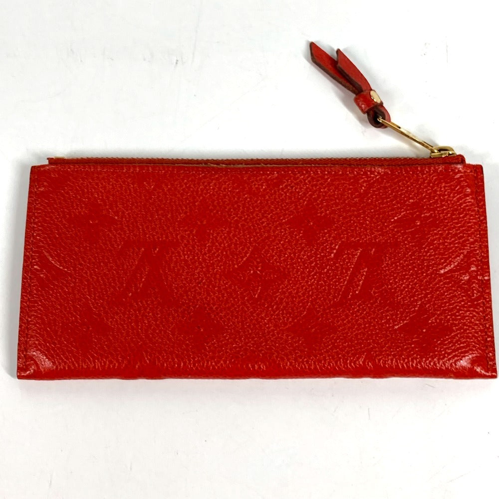 LOUIS VUITTON M60302 Monogram Empreinte Portefeuille Curieuse Bi-fold Flap Long Wallet with Coin Case, Monogram Empreinte Leather, Unisex, Orian Red