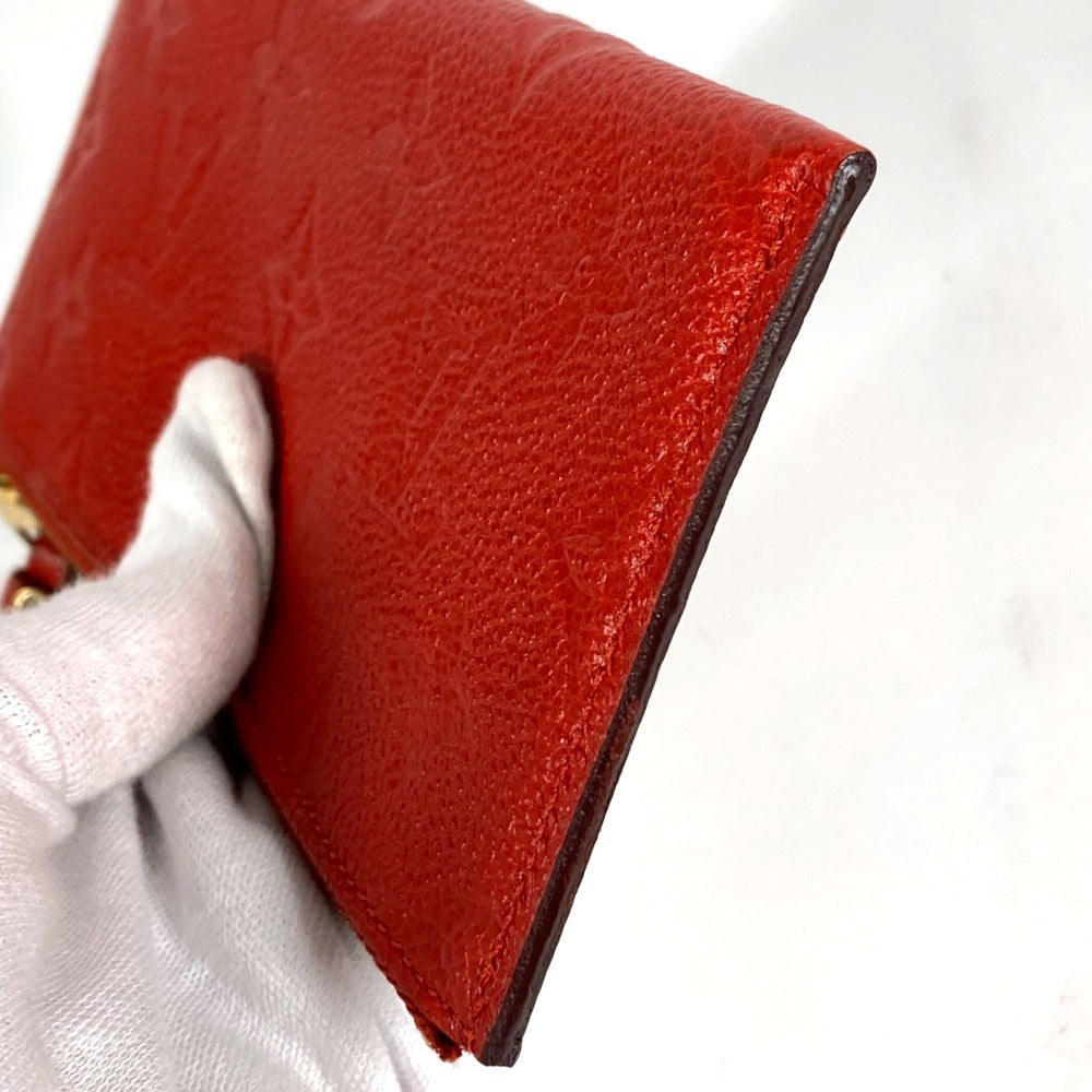 LOUIS VUITTON M60302 Monogram Empreinte Portefeuille Curieuse Bi-fold Flap Long Wallet with Coin Case, Monogram Empreinte Leather, Unisex, Orian Red