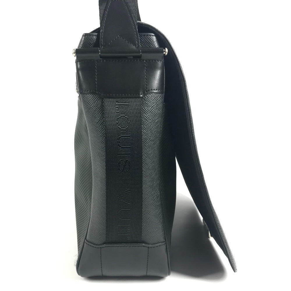 LOUIS VUITTON M30142 Taiga Victor Bag, Crossbody Messenger Bag, Flap Shoulder Bag, Taiga Leather, Unisex, Black