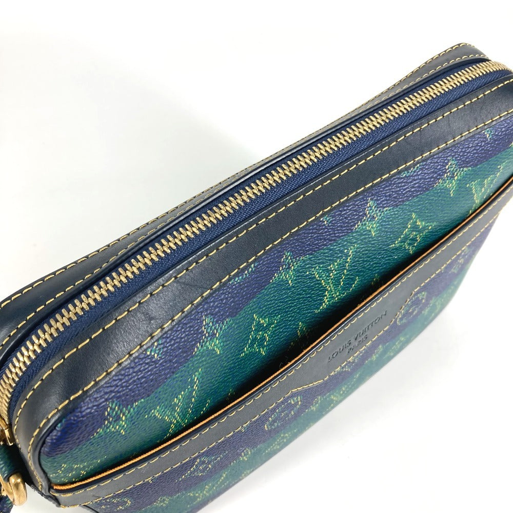 LOUIS VUITTON M26026 2025LV FALL モノグラム･ヘリテージ トリオ･メッセンジャー 大・小ポーチのみ ポーチ クラッチバッグ コインケース 財布 セカンドバッグ ユニセックス ブルーストライプ グリーン