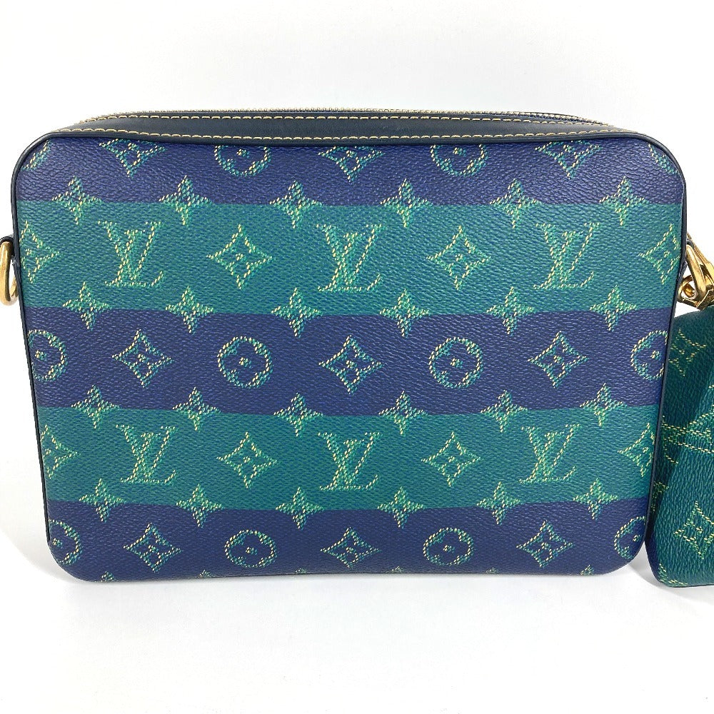 LOUIS VUITTON M26026 2025LV FALL モノグラム･ヘリテージ トリオ･メッセンジャー 大・小ポーチのみ ポーチ クラッチバッグ コインケース 財布 セカンドバッグ ユニセックス ブルーストライプ グリーン