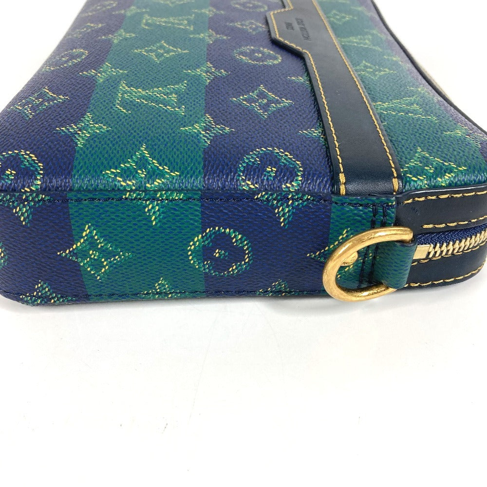 LOUIS VUITTON M26026 2025LV FALL モノグラム･ヘリテージ トリオ･メッセンジャー 大・小ポーチのみ ポーチ クラッチバッグ コインケース 財布 セカンドバッグ ユニセックス ブルーストライプ グリーン