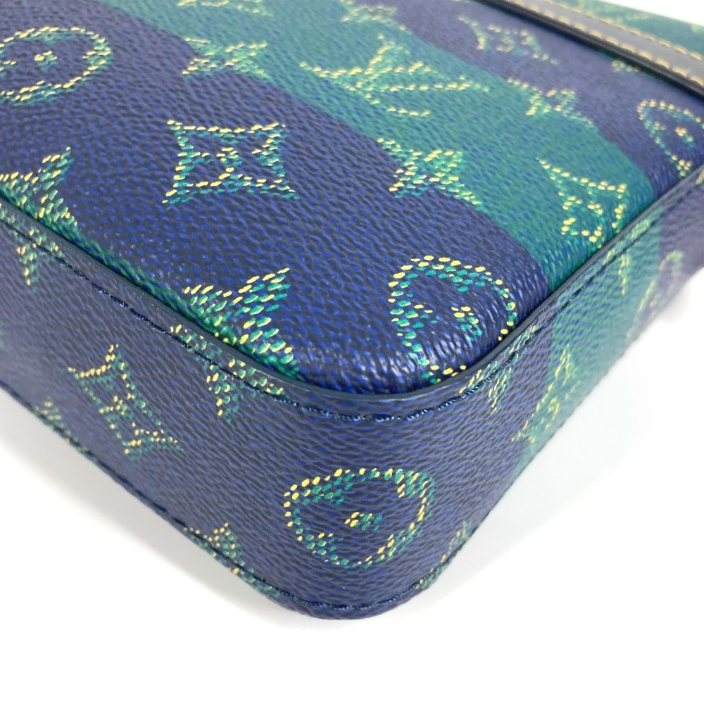 LOUIS VUITTON M26026 2025LV FALL モノグラム･ヘリテージ トリオ･メッセンジャー 大・小ポーチのみ ポーチ クラッチバッグ コインケース 財布 セカンドバッグ ユニセックス ブルーストライプ グリーン