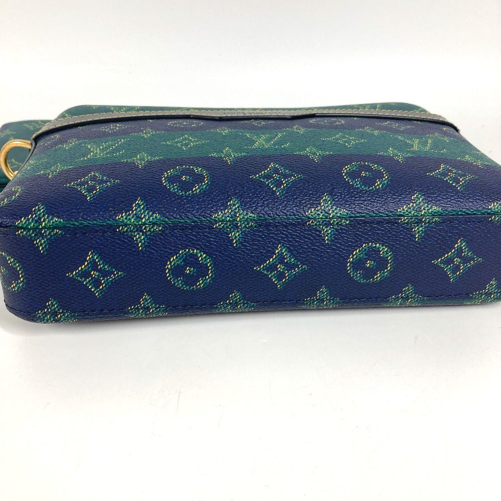 LOUIS VUITTON M26026 2025LV FALL モノグラム･ヘリテージ トリオ･メッセンジャー 大・小ポーチのみ ポーチ クラッチバッグ コインケース 財布 セカンドバッグ ユニセックス ブルーストライプ グリーン