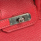 HERMES Tiny Birkin 2-Way Bag Shoulder Bag/Handbag Leather Women's Red