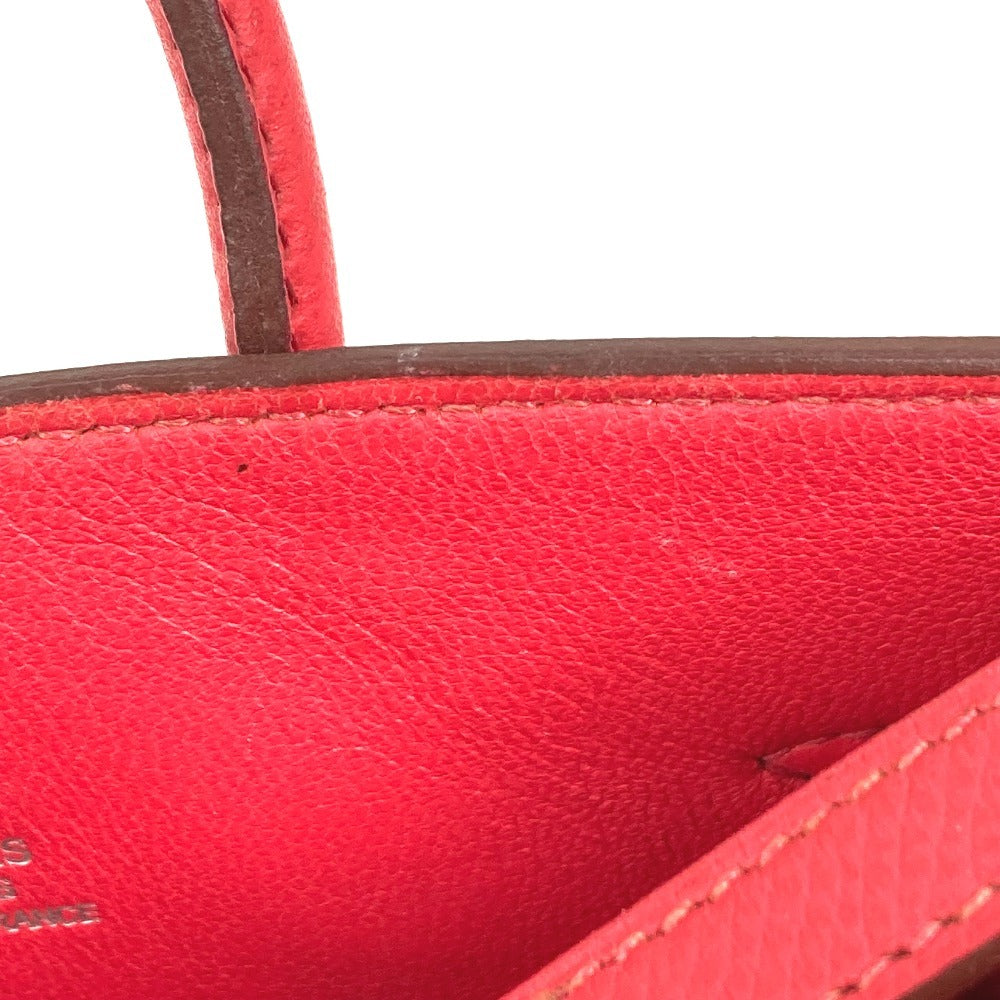 HERMES Tiny Birkin 2-Way Bag Shoulder Bag/Handbag Leather Women's Red