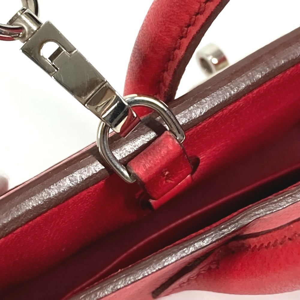 HERMES Tiny Birkin 2-Way Bag Shoulder Bag/Handbag Leather Women's Red