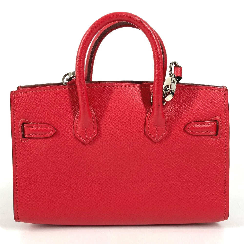 HERMES Tiny Birkin 2-Way Bag Shoulder Bag/Handbag Leather Women's Red