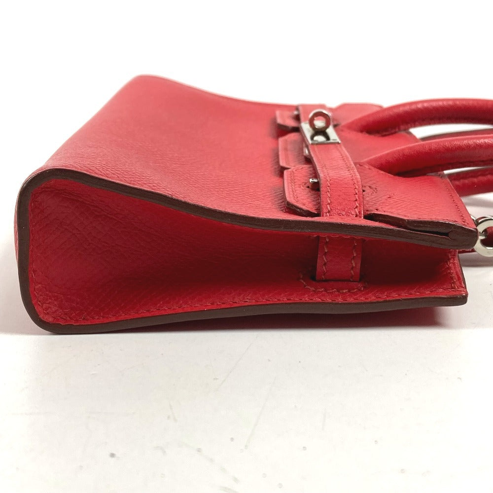 HERMES Tiny Birkin 2-Way Bag Shoulder Bag/Handbag Leather Women's Red